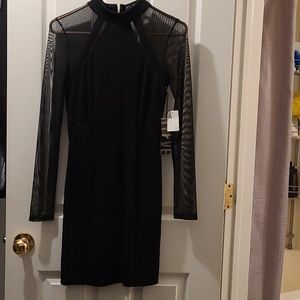 Black Sheer Sleeve Dress